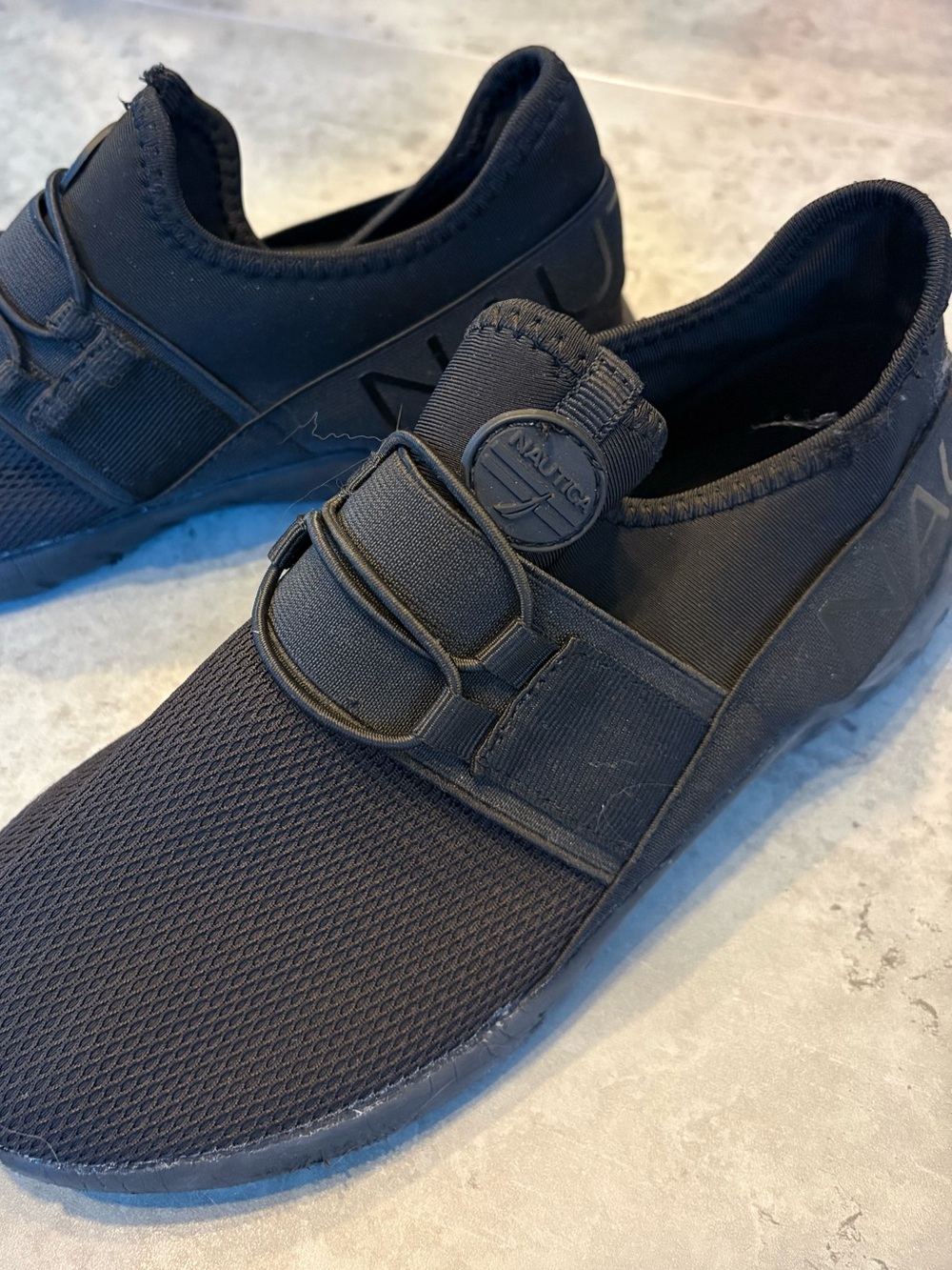 Nautica Boy's Black Slip-On Athletic Sneakers
